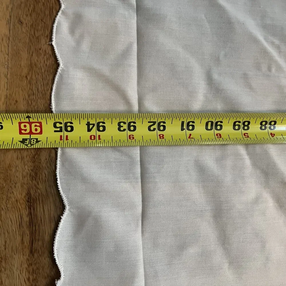 Cream Tablecloth Yellow Floral Embroidery 58